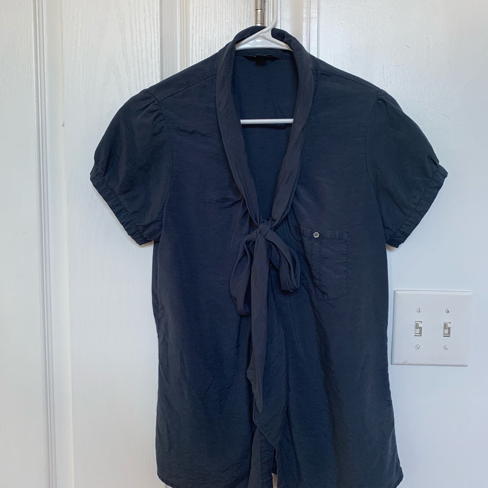 Navy blue button down